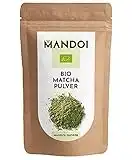 Mandoi BIO Matcha Pulver, 100g Matchapulver, Green tea powder. Grünteepulver ideal für Smoothies, Shakes oder zum backen