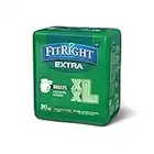 FitRight OptiFit Extra Adult Briefs, Incontinence Diapers with Tabs, Moderate Absorbency, 2XL, 60 to 70", 20 Count