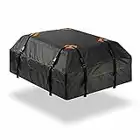 Durable Roof Top Waterproof Cargo Bag - Zone Tech Classic Black 15 Cubic Feet Premium Quality Universal Waterproof Fold-able Leak Proof Traveling Roof Top Car Bag