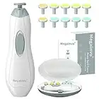 Baby Nail File Electric Baby Nail Trimmer Nail Clipper with 10 Grinding Heads LED Light Manicure Set Quiet Safe Care Kit for Infant Newborn Toddler Toes Fingernails Battery Operated (Not Included)