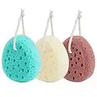 KECUCO 3 Pcs Bath Sponge for Women, Men, Teenager, Body Wash Sponges Loofah Body Scrubber Shower Sponge, 3 Colors & Large Size Shower Pouf Cleaning Loofahs Sponge Body Sponges for Shower Exfoliating