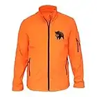 AtooDog Veste de Chasse en Softshell, Sanglier (186, Orange, M, AV Manches, AV Manches)