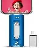 Pendrive 128 GB para Movil, Anyoug Memoria USB C 4 in 1 Memoria Externa, Pen Drive 128 GB USB 3.0 Memoria Foto Stick para iOS OTG Android Ordenador Tableta