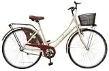 Bicicletta Donna da Passeggio Olanda Misura 26 Bici da città Vintage retrò con Cestino Beige