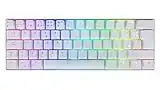 Newskill Pyros Ivory Teclado Gaming Inálambrico, Ultracompacto 60%, Bluetooth/USB, Macros Programables, Iluminación RGB, Switch Outemu Red, Layout Español, Compatible WINDOWS/MAC/IOS/ANDROID, Blanco