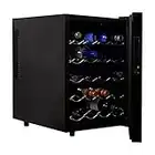 Koolatron 20 Bottle Wine Cooler, Black Dual-Unit Thermoelectric Wine Fridge, 1.7 cu. ft. (48L), Freestanding Wine Cellar, Red, White and Sparkling Wine Storage for Home Bar, Apartment, Condo