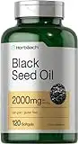 Black Seed Oil 2000mg | 120 Softgel Capsules | Cold Pressed Nigella Sativa Pills | Non-GMO, Gluten Free Supplement | by Horbaach