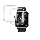 2 Pack Transparente Fundas Compatible con Apple Watch 38mm Series 1/2/3 Protector Funda Protector de Pantalla TPU Suave Protección Carcasa para iWatch Series 1/2/3 38mm Funda Case