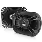 Pyle 3-Way Universal Car Stereo Speakers - 300W 4" x 6" Triaxial Loud Pro Audio Car Speaker Universal OEM Quick Replacement Component Speaker Vehicle Door/Side Panel Mount Compatible PL4163BK (Pair)