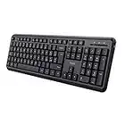 Trust Ody Tastiera Wireless Silenziosa, Layout Italiano QWERTY, Resistente ai Liquidi, Ricevitore USB, 13 Tasti Funzione, Tastiera PC Senza Fili, Keyboard per Laptop, Mac, Notebook, Windows - Nero