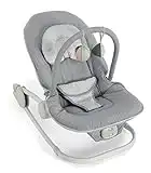 Mamas & Papas Wave Rocker Baby Bouncer Chair, Rocking Cradle, Grey Melange