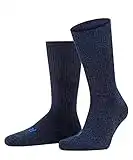 FALKE Unisex Socken Walkie Ergo U SO Wolle einfarbig 1 Paar, Blau (Jeans 6670), 44-45