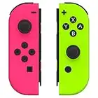 Joy Cons for Switch Nintendo, Replacement for Nintendo Switch Controller, Wireless Left and Right Joy Cons for Switch Nintendo Support Dual Vibration/Wake-up/Screenshot(Pink and Green)