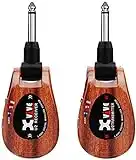 Xvive Upgrade U2 - Sistema inalámbrico para Guitarra Recargable de 2,4 GHz, transmisor y Receptor inalámbrico Digital para Guitarra eléctrica, bajo, violín, Teclado (Madera)