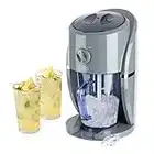 LIVIVO Electric Ice Crusher with Ice Scoop and Large Removable Hopper Box for Making Snow Cones, Blending Slushie, Cocktail, Frappe, Iced Tea and Coffee etc (Grey)