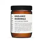 100% Organic Moringa Pure Leaf Powder 180g - Immunity - Straight from Farm - Raw, Vegan and Gluten-Free - Non-GMO - No Additives or Preservatives - Recyclable Glass Jar