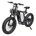 KELKART Fat Tire Electric Bike, 20x4.0 Inch Electric Mountain Bike with 48V 25AH Removable Li-Ion Battery and Shimano 7 Speed Shifter for Adults.