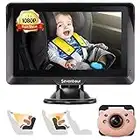 Baby Car Camera 1080P, 5 inch Baby Car Monitor Mirror for Backseat Rear Facing Infant, with Clear IR Night Vision Camera Screen, 5 Mins Easy Installation Baby Travel Safety Kit