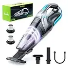 Oraimo Handheld Vacuum, 7.5kpa Powerful Cordless Handheld Vacuum Cleaner with LED,100W, Battery Detachable, HEPA+Stainless Dual Filtration, Hand held Vacuum for Pet Hair, Car, Home, Office, Carpet