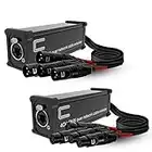 Pair of 4 Channel 3-Pin XLR Male and Female to Ethercon Cable -Compact Cat6 Multi Network Snake Receiver- XLR, AES, DMX Channels Over RJ45 Cat5/Cat6 Ethernet Cable