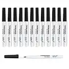 TWOHANDS Dry Erase Markers Ultra Fine Tip,0.7mm,Low Odor,Extra Fine Point,Black,Whiteboard Pens for kids,School,Office,Home,or Planning Whiteboard,12 Count,20536