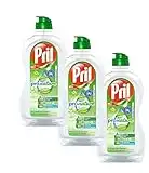 Pril Pro Nature, Geschirrspülmittel, umweltfreundliches Spülmittel mit hoher Fettlösekraft und frischem Duft, (3 x 450 ml)