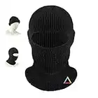 Drive Pro Black Wool Balaclava Face Mask Soft Breathable Multipurpose Windproof Balaclava Wooly Hat for Men Ski Mask Black Ski Mask Balaclava Motorbike Hiking Snoods for Men Motorcycle Balaclava.