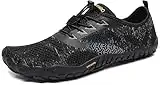 SAGUARO Chaussure Minimaliste Homme Femme Chaussure Plage de Marche Randonne Rocher Courses Trail Running Chaussures Barefoot Barefoot Chaussures Aquatiques, Noir Ébène, 42