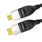 Cablesson Câble HDMI Ivuna Flex Plus Haut Débit 2m de 4k, 3D, Full HD, 2160p, HDR, Arc, Ethernet - (HDMI 2.1/2.0b/2.0a/2.0/1.4) **connecteurs Flexibles et rotatifs** - Noir