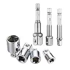 4 Pezzi 1/2 "3/8" 1/4 "Socket Ratchet Converter Riduttori Adattatori Tool Set+ 3 Pezzi Punta Per Trapano, Con Codolo Esagonale, Adattatore