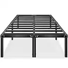HAAGEEP 18 Inch Queen Bed Frame No Box Spring Needed High Platform Bedframes with Storage Size Black Metal