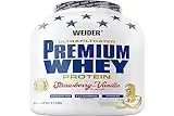 WEIDER Premium Whey Poudre de protéine de lactosérum, faible teneur en glucides avec isolat de lactosérum, fitness (Fraise-Vanilla)