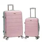 ROCKLAND 20 Inch 28 Inch 2 Piece Expandable ABS Spinner Set, Mint, One Size