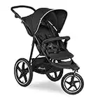 Hauck Kinder Buggy Runner 2, Große Luftreifen 3 Rad, Bis 25 kg, mit Liegefunktion und Netzfenster, UV-Schutz 50+, Höhenverstellbar, Zusammenklappbar, Großer Korb, Schwarz