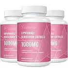 Liposomales Glutathion Weichkapseln 3 Pack, hochwirksames Glutathion-Ergänzungsmittel 1000mg pro Portion, 180 Kapseln