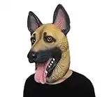 Lubber German Shepherd Dog Mask Halloween Costume Latex Head Mask Super Bowl Underdog Cosplay