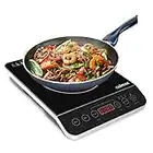 Induction Cooktop, CUSIMAX 1800W Portable Induction Burner with Sensor Touch, Kids Safety Lock, 10 Temperature and 9 Power Setting Countertop Burner with Timer, Suitable for Cast Iron, Stainless Steel Cookware