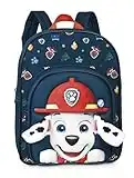 Fabrizio Paw Patrol Kindergartenrucksack für Jungen von 3-6 Jahren mit Marshall und abstehenden Plüschohren, Tasche für Kindergarten und Kita 31cm x 24cm x 13cm - 8L Blau Einheitsgröße