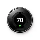 Google Nest Learning Thermostat - Smart & Programmable for Home - 3rd Generation - Works with Alexa - Mirror Black