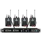 D Debra Audio PRO ER-202 UHF Dual Channel Wireless In-Ear-Monitor-System mit Sender und Empfänger für Bühne, Tonstudio, Musiker, Monitoring (4 Bodypack with Transmitter)