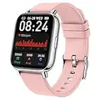 MOLOCY Smart Watch, 1.69'' Touch Fitness Watch for Women, Tracker Smartwatch with Heart Rate Sleep Monitor Step Counter, IP68 Waterproof 24 Modes Activity Trackers Android iOS -2023 Upgrade (Pink)