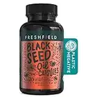 Freshfield Black Seed Oil Capsules: Premium (Black Cumin Seed Oil, Nigella Sativa) 3X% Thymoquinone, Cold Pressed Capsules, Vegan, Ultra Strength, 100% Natural (120 capsules)