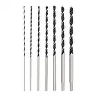 COMOWARE Extra Long Brad Point Drill Bit Set - 300mm Carbon Steel Wood Drill Bit Set for Hardwood, Plywood, Plastic, Aluminum, 7Pcs | 1/8'', 3/16'', 1/4'', 5/16'', 3/8'', 7/16'', 1/2'' (7 Pcs)