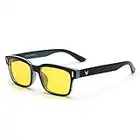 Rnow Yellow Tinted Computer Sunglasses Eye Strain Perfect for Gaming Anti Glare Glasses (Blue)