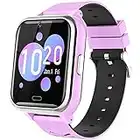 Kids Smart Watch Girls Boys - Smart Watch for Kids Watches Ages 4-12 Years with 17 Learning Games Dual Camera Music Video Player Alarm Clock Calculator Calendar Flashlight Children Toys Gifts (Purple)