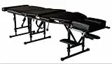 Therapist's Choice® Arena 180 Table d'appoint portable pour chiropratique (gouttes elvic et thoraciques incluses), noir