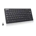 TECKNET Mini Teclado Inalámbrico 2.4G Ultra Delgado, Teclado Inalámbrico USB Ordenador Portátil para PC, Android Smart TV, Laptops (Español,con la Ñ)