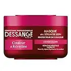 Dessange - Masque Capillaire Couleur & Kératine - Enrichie en Kératine Végétale - Pour Cheveux Colorés - Préserve l'Éclat et la Couleur - 250 ml