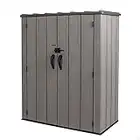 Lifetime 60209 Vertical Storage Shed (53 Cubic feet), Roof Brown, 74 x 142 x 174 cm