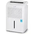 Ivation 4,500 Sq Ft Energy Star Dehumidifier, Large Capacity Compressor Dehumidifier Includes Programmable Humidistat, Hose Connector, Auto Shutoff Restart, Washable Filter, Timer and Casters